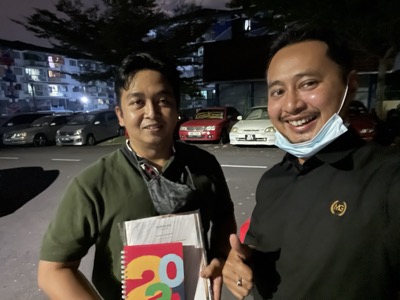 Ahmad Taqiuddin with Adi Azuan